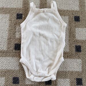 Jamie Kay Sleeveless Cream Baby One-Piece Romper